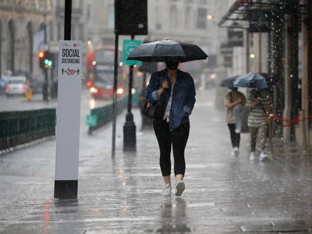 Wales and much of England will be showered by heavy rain and thunderstorms on Wednesday (20 October) (Photo: Getty Images)