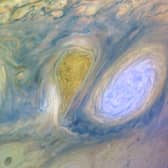 ‘If your telescope is really good, perhaps you’ll even make out the swirling clouds of Jupiter’s upper atmosphere’ (Photo: JPL/NASA/Getty Images