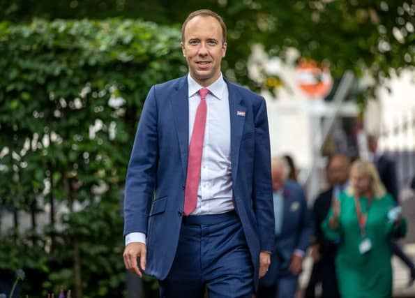 Labour calls for “full investigation” into whether Hancock and other ministers used private email (Photo by STEVE REIGATE/POOL/AFP via Getty Images)