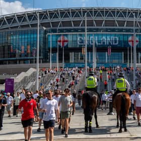 The spectator fell just after kick-off and was given medical attention at the ground before being taken to hospital (Photo: Chris J Ratcliffe/Getty Images)
