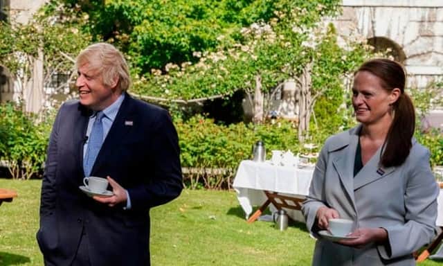 Jenny McGee alongside Boris Johnson during what she described as "a photo opportunity" (Getty Images)