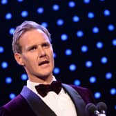 Dan Walker presents The Integrity and Impact Award founded by Dow Jones Intelligence during the BT Sport Industry Awards 2019 (Photo by Jeff Spicer/Getty Images for Sport Industry Group)