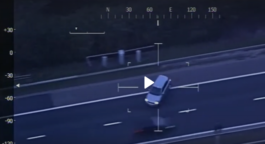 Video: Shocking moment motorist drives wrong way up A1