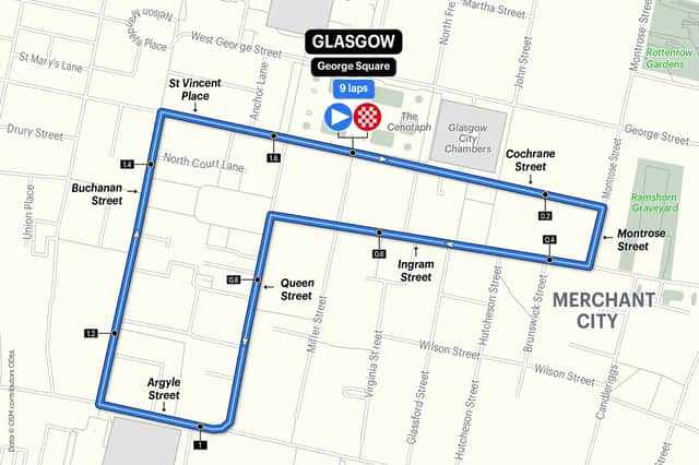UCI Cycling World Championships Para-Cycling Team Relay route. 
