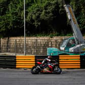Spanish rider Raul Torras Martinez competes during the 54th Macau Motorcycle Grand Prix 