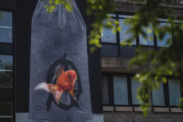 French duo Murmure, Paul Ressencourt and Simon Roché, created this work for Nuart which is nestled on Queen Street, and just visible from West North Street and King Street.