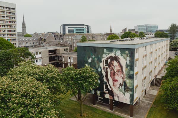 Tamara Alves created a mural on Skene Street for Nuart Aberdeen 2023.