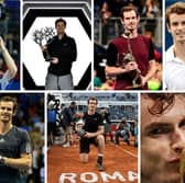 Some of the many trophies won by Scotland's Andy Murray during his glittering career.