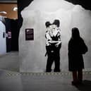 Banksy's first solo exhibition recently appeared in Glasgow. Image: Stefano Guidi/Getty Images