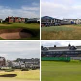 Some of the venues that have hosted golf's Open Championship the most times.