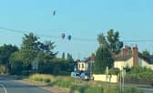 Balloons in the sky before the fatal incident above Ombersley Court, Worcester