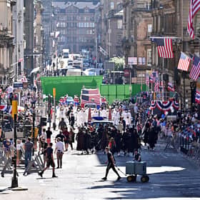 Glasgow's St Vincent Street was the focus for the Indiana Jones filming.