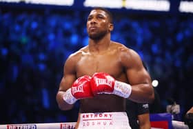 Anthony Joshua ahead of his win over Jermaine Franklin in April 2023