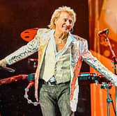 Rod Stewart performing at Edinburgh Castle.