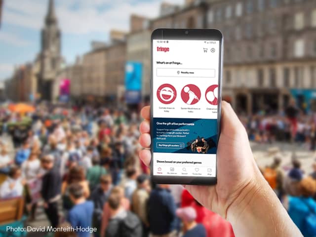 The official EdFringe 2023 app has launched - we take a look through its features and functionality. Image: David Monteith-Hodge