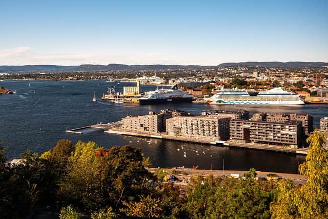 Oslo is the capital city of Norway. In terms of air travel, it is closer to Orkney than the capital of England; London. 