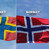 The striking similarities between the flags of Orkney and Norway reflect the pair’s shared heritage that stretches back over one thousand years. 