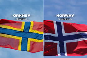 The striking similarities between the flags of Orkney and Norway reflect the pair’s shared heritage that stretches back over one thousand years. 