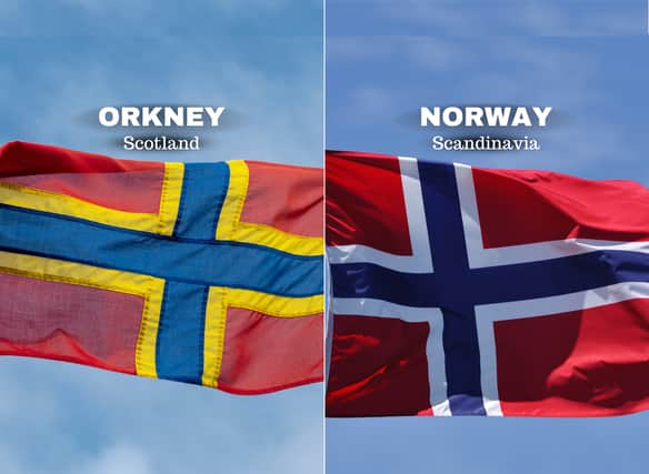 The striking similarities between the flags of Orkney and Norway reflect the pair’s shared heritage that stretches back over one thousand years.