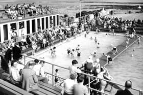 A typical Saturday at North Berwick Swimming Pool in August 1959.