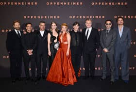 The cast of Oppenheimer walked out of the film's London premiere after the Hollywood actors union called a strike. Image: Getty