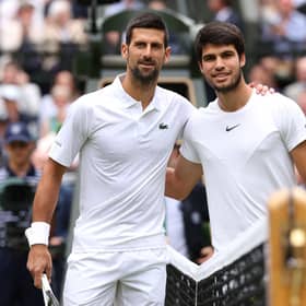 Novak Djokovic (left) and Carlos Alcaraz (right)