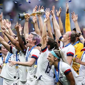 USA celebrate their 2019 World Cup title ahead.