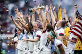USA celebrate their 2019 World Cup title ahead.