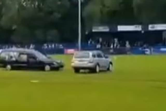 Hearse on the pitch brings Gateshead friendly to a halt - Credit: Gateshead