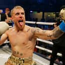 Jake Paul celebrates after defeating AnEsonGib in 2020. Image: Michael Reaves/Getty Images
