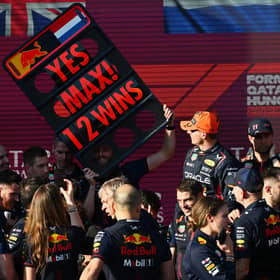 Max Verstappen has helped secure a record breaking win for Red Bull