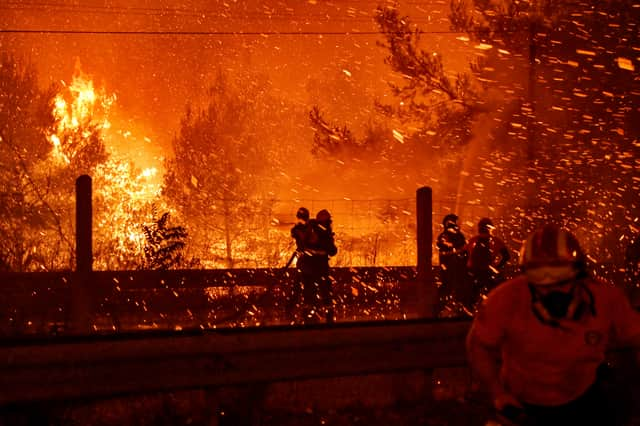 Evacuations started in Corfu from Sunday (23 July) due to the Greece wildfires. Image: Getty