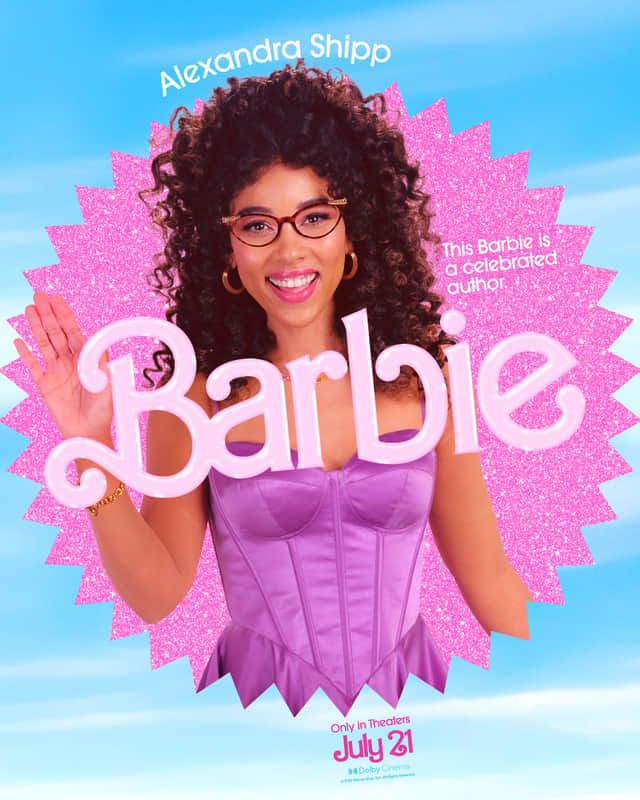 Alexandra Shipp is Author Barbie. Image: Warner Bros