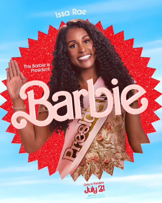 Issa Rae is President Barbie. Image: Warner Bros