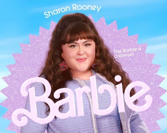 Sharon Rooney is Lawyer Barbie. Image: Warner Bros