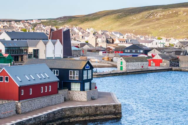 Lerwick is the main town in the Shetland Isles where seasonal officers on Noss can travel to for supplies 