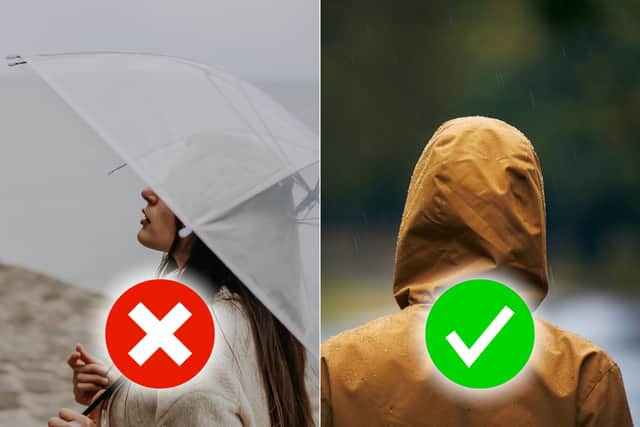 Be warned that umbrellas are not permitted at the event and Scottish weather is notoriously rainy. 