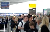 Passengers flying out of London Heathrow airport are more likely to have their flights cancelled than in any other UK airport. (Photo by Daniel LEAL / AFP) 
