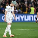 Megan Rapinoe reacts after failing to score in the penalty at the Women’s World Cup 2023 (Photo: WILLIAM WEST/AFP via Getty Images)