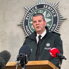 Police Service of Northern Ireland (PSNI) Assistant Chief Constable Chris Todd speaks to media about the data breach
