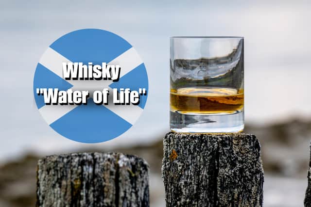 The word “whisky” is derived from “uisge beatha” which means “water of life” in Scots Gaelic i.e., the native Celtic language of Scotland widely associated with the Highlands and islands.