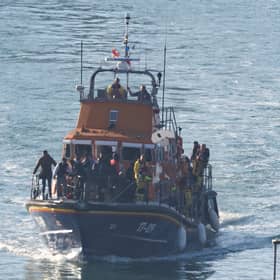 Over 50 people have been rescued after a migrant boat sunk in the Channel on Saturday morning