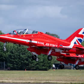 A Red Arrow jet has found a new home at Coneygarth Services