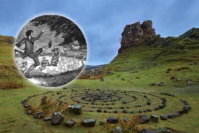 Located on the north end of Skye, the Fairy Glen is another curious spot rooted in folklore. It was thought that the rings were formed by fairies dancing and the event was known to entice humans who would absentmindedly partake in the festivities; typically at the cost of their lives.