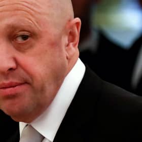 This picture taken on July 4, 2017 shows Russian businessman Yevgeny Prigozhin prior to a meeting with business leaders held by Russian and Chinese presidents at the Kremlin in Moscow. 