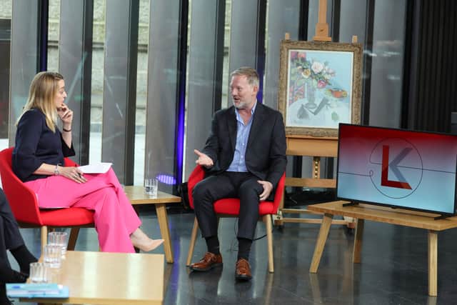 Actor Douglas Henshall appearing on the BBC1 current affairs programme, Sunday with Laura Kuenssberg at the Aberdeen Art Gallery, in Aberdeen.