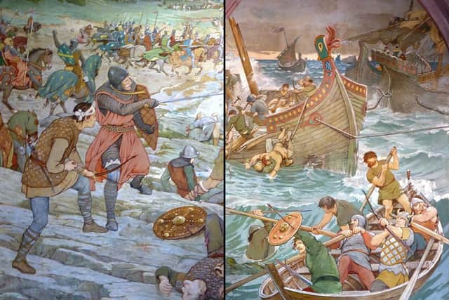 The New World Encyclopedia tells us that the Norwegian fleet was “surprised by stormy weather” during the Battle of Largs. Many historians interpret this as the ‘winning’ factor for the Scots. 