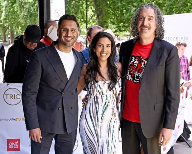 Chigs Parmar, Crystelle Pereira and Giuseppe Dell'Anno all competed during series 12 of The Great British Bake Off. (Photo by Gareth Cattermole/Getty Images)