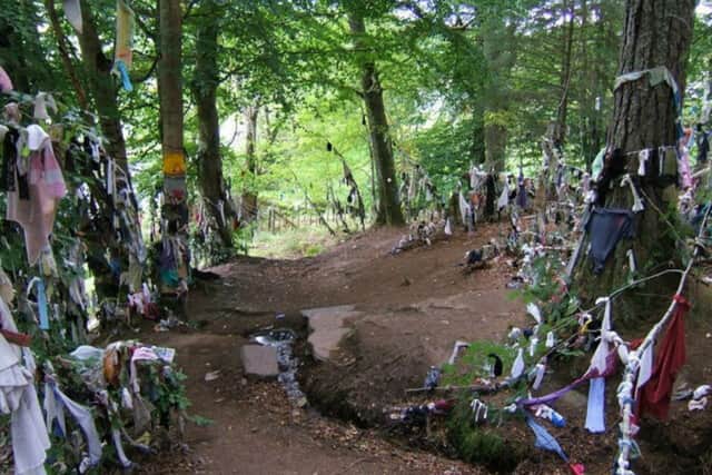 Undiscovered Scotland reports: “The origins of the tradition are probably pagan, but became adapted with the coming of Christianity. Over time, most of these holy wells became associated with local churches.”