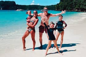 Chris and Tamira sold their house in May and have been travelling in south east Asia with their daughters Olivia, Scarlett and Bella.